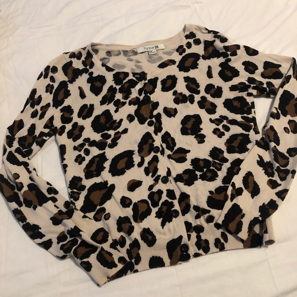 Forever 21 Cheetah Print Cardigan - Picture 3 of 4